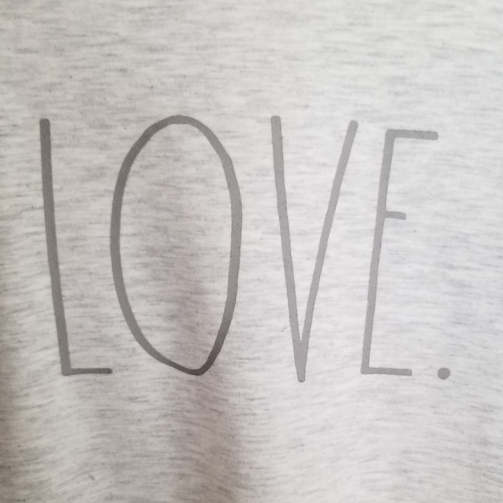 Rae Dunn Light Gray 'Love' T-Shirt